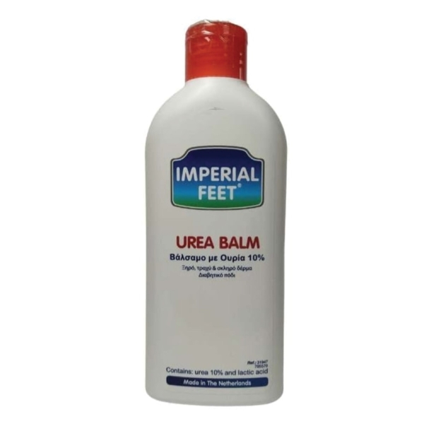 Το Imperial Feet Urea Foot Balm 10% 150ml σε λευκό φόντο με συσκευασία του προϊόντος.