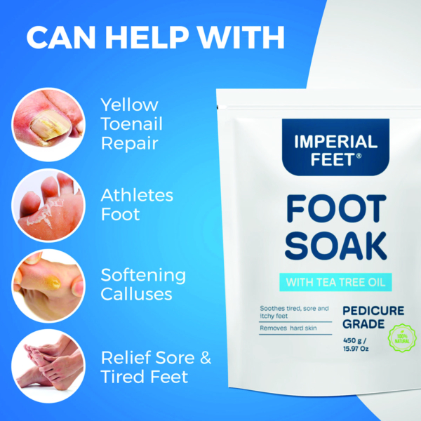 Imperial Feet Foot Soak 450g για μυκητιάσεις νυχιών, πόδι του αθλητή και κουρασμένα πόδια.