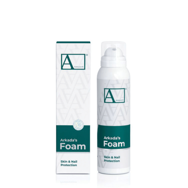 Arkada’s Foam Protection 150ml με συσκευασία, αφρός με αντιβακτηριακή και ενυδατική δράση.