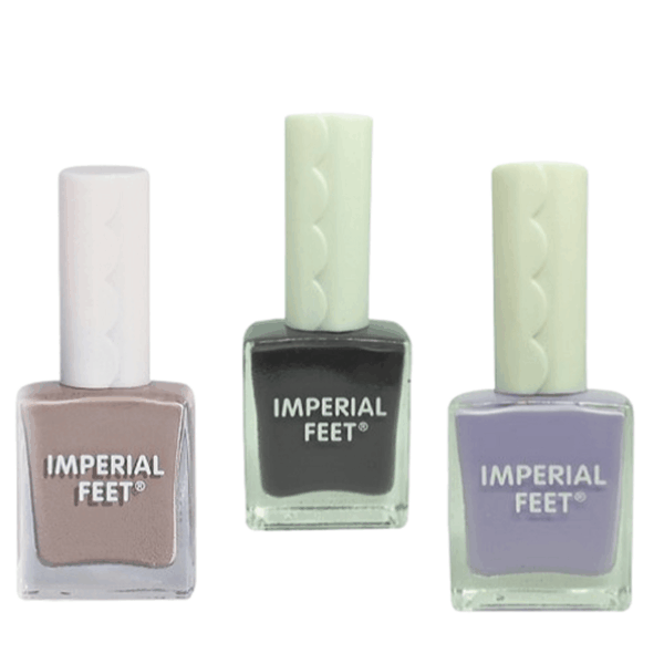 Imperial Feet Σετ 3 θεραπευτικών βερνικιών για μύκητες νυχιών – Coffee Nude Lavender