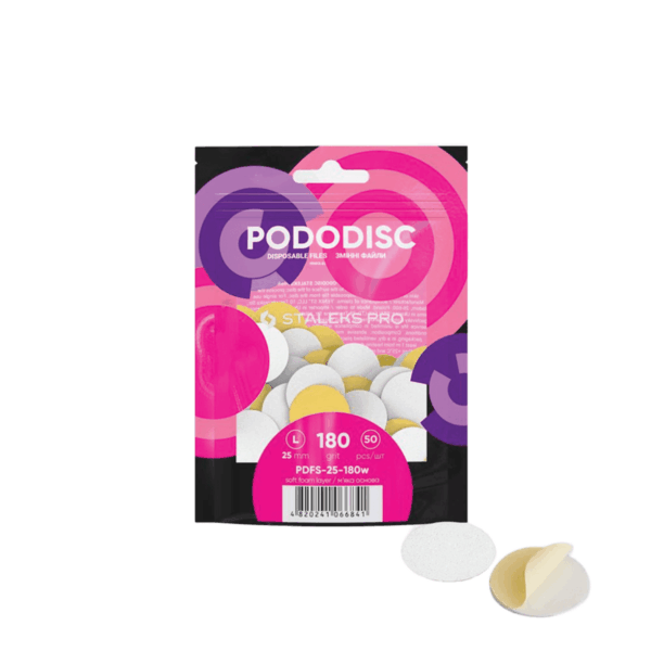 Συσκευασία STALEKS Foam Pads 180 grit με pads σε πρώτο πλάνο