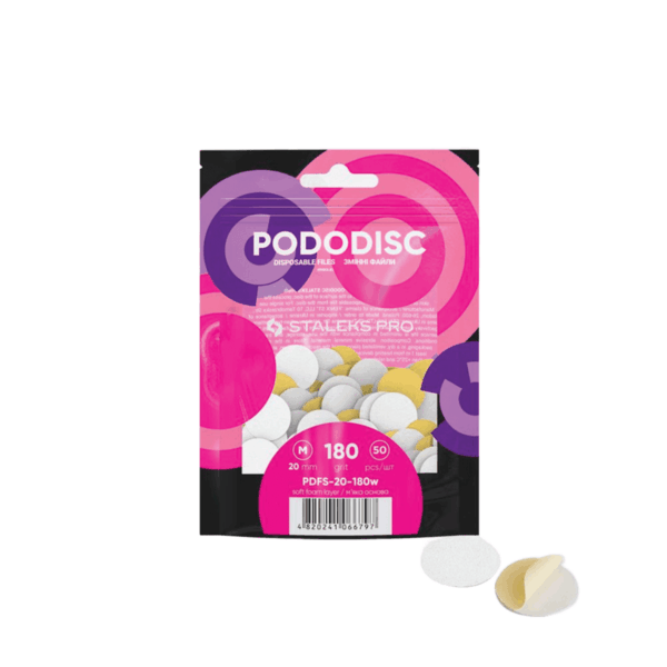 Συσκευασία STALEKS Foam Pads 180 grit με pads σε πρώτο πλάνο