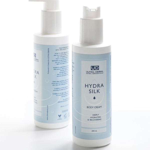 Ultima Derma Hydra Silk Urea κρέμα σώματος για βαθιά ενυδάτωση και ανάπλαση με ουρία, αλόη και υαλουρονικό οξύ – 200ml