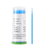 Μπλε microbrush με διάμετρο 2.5mm και συσκευασία 100 τεμαχίων