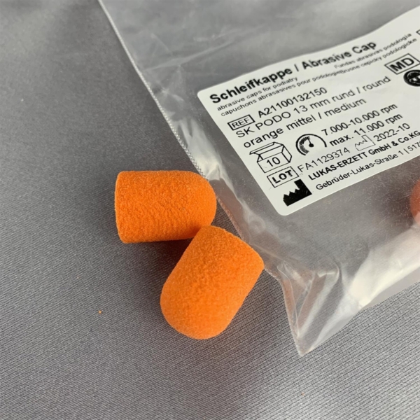 Καπελάκια LUKAS 13mm 150 grit σε συσκευασία με τον κωδικό A21100132150