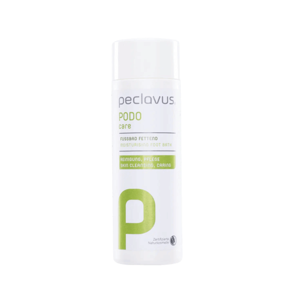 Peclavus PODOcare ποδόλουτρο 150ml σε συσκευασία με λευκή ετικέτα και πράσινο logo