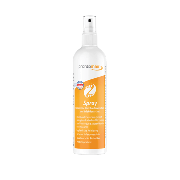 Prontoman Spray 250ml – Μαλακτικό κάλων και αντισηπτικό σπρέι για ξηρό πεντικιούρ