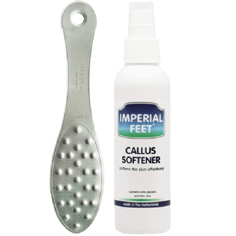 Σετ Imperial Feet με Callus Softener 150ml και μεταλλική ράσπα ποδιών από ανοξείδωτο ατσάλι