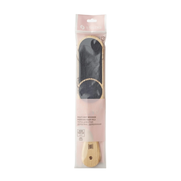 Ξύλινη ράσπα ποδιών STALEKS BEAUTY & CARE ABC 10/3 60/80/100/120 grit μπροστινή όψη