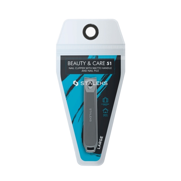 Συσκευασία STALEKS Νυχοκόπτη Beauty & Care 51 Large με ματ λαβή (KBC-51)
