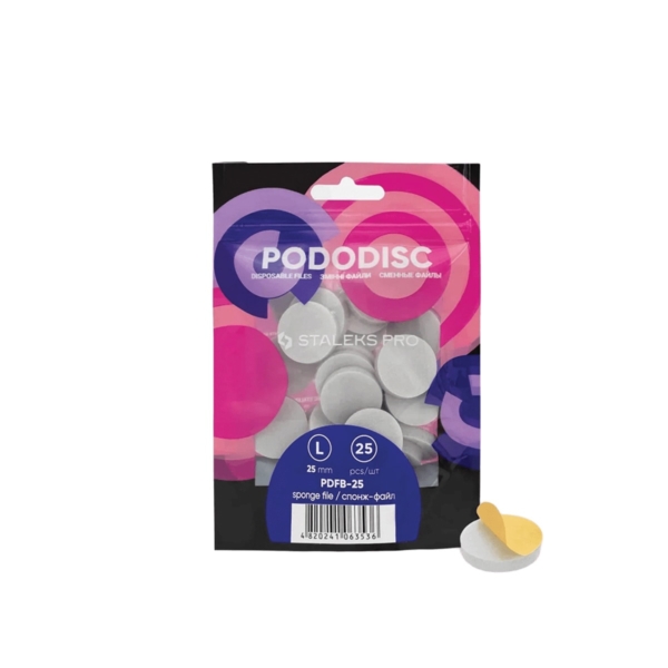 STALEKS Ανταλλακτικά Σφουγγαράκια PODODISC L25mm – 25 τεμάχια σε συσκευασία