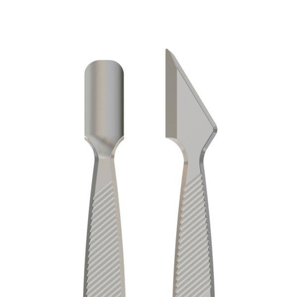 Κοντινή λήψη κεφαλών STALEKS CLASSIC 10 TYPE 1 με pusher και καθαριστή hatchet