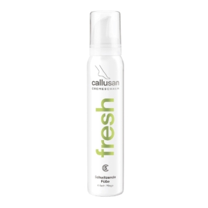 Callusan Fresh αφρός ποδιών για εφιδρωμένα και ιδρωμένα πόδια με φασκόμηλο, μενθόλη και αμυγδαλέλαιο