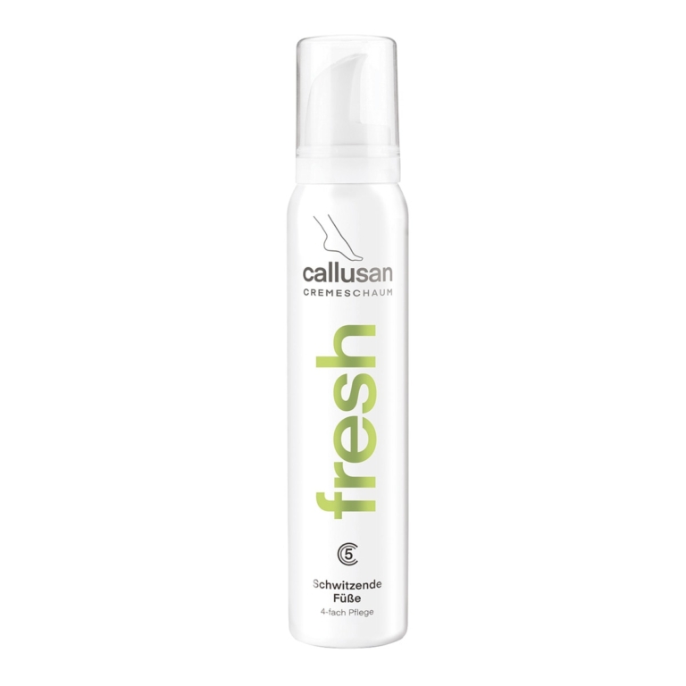 Callusan Fresh αφρός ποδιών για εφιδρωμένα και ιδρωμένα πόδια με φασκόμηλο, μενθόλη και αμυγδαλέλαιο