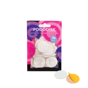 Συσκευασία 50 τεμαχίων STALEKS PRO PODODISC L 25mm – 80 grit, λεπτά χωρίς foam layer για επαγγελματική χρήση