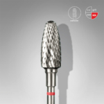 STALEKS PRO EXPERT FT90R050/13 – Φρέζα καρβιδίου corn 5mm / 13mm με κόκκινη χάραξη (soft) σε κοντινή λήψη