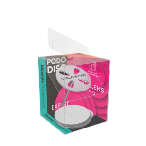 Συσκευασία STALEKS PRO PODODISC L EXPERT 25mm με μακρύ στέλεχος και σετ ανταλλακτικών pads 180 grit