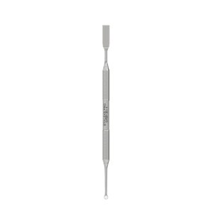 Επαγγελματικό σπρωχτηράκι STALEKS EXPERT 51 TYPE 1, μεταλλικό, σε κάθετη θέση, με ίσιο pusher στην επάνω άκρη και κυκλική θηλιά στην κάτω άκρη, σε λευκό φόντο.