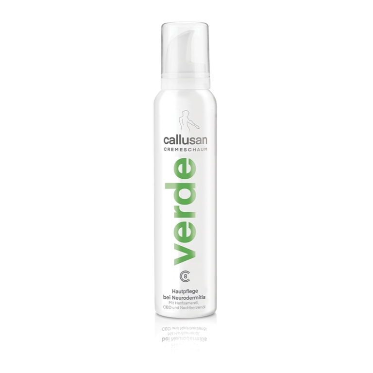 Συσκευασία Callusan Verde 175ml – αφρός σώματος για Neurodermitis με έλαιο κάνναβης, CBD & νυχτολούλουδο