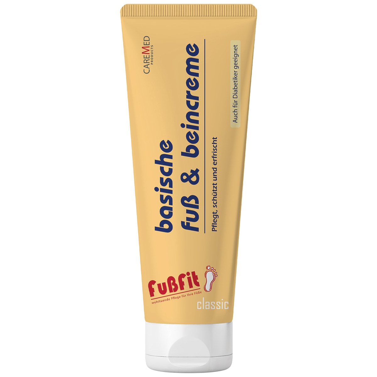 caremed-fussfit-alkaliki-krema-podion-gampon-150ml-front-3098412 CareMed FußFit Αλκαλική Κρέμα Ποδιών & Γαμπών 150ml – σωληνάριο μπροστινή όψη
