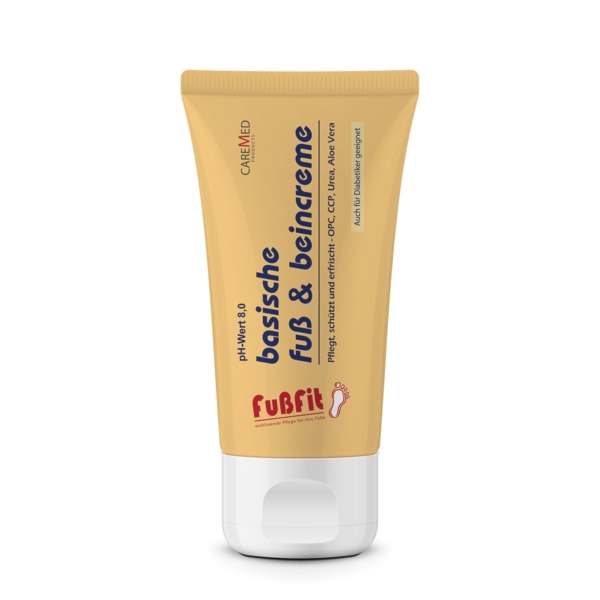 CareMed FußFit Αλκαλική Κρέμα Ποδιών & Γαμπών 75ml – σωληνάριο μπροστινή όψη