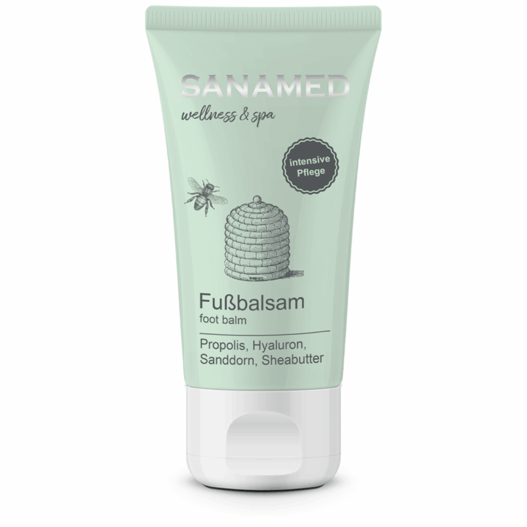 CareMed SANAMED Foot Balm, πράσινο σωληνάριο με πρόπολη και υαλουρονικό