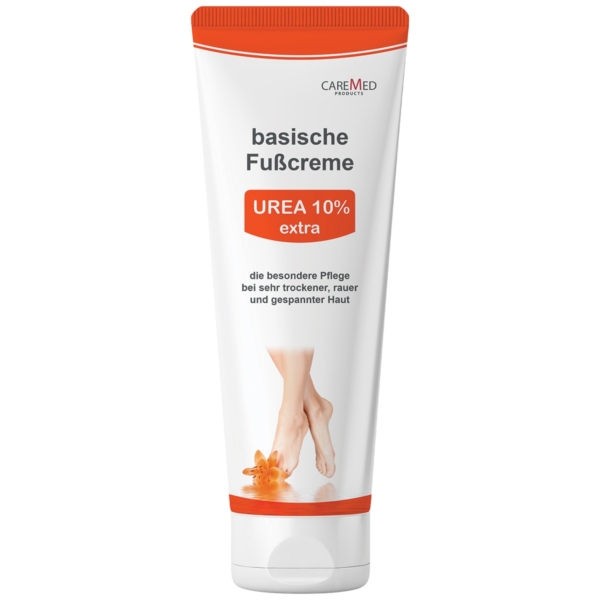 CareMed Urea 10% extra Αλκαλική Κρέμα Ποδιών 150ml – μπροστινή όψη σωληναρίου