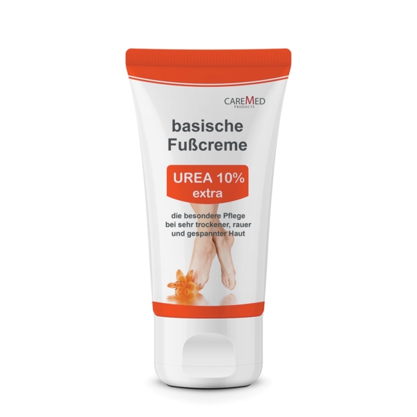 CareMed Urea 10% extra Αλκαλική Κρέμα Ποδιών 75ml – μπροστινή όψη σωληναρίου