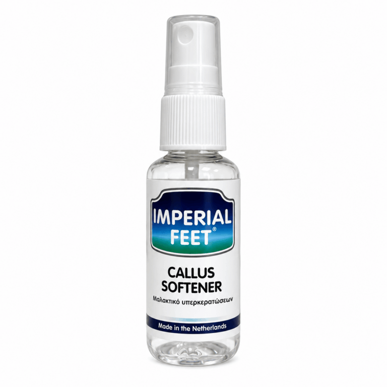 Imperial Feet Callus Softener 30ml – Μαλακτικό υπερκερατώσεων σε πλαστικό μπουκάλι με αντλία.