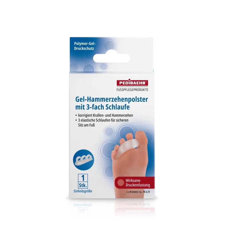 gel-hammerzehenpolster-mit-3-fach_13758_800x800 Συσκευασία PEDIBAEHR Επίθεμα Σφυροδακτυλίας με 3 θηλιές