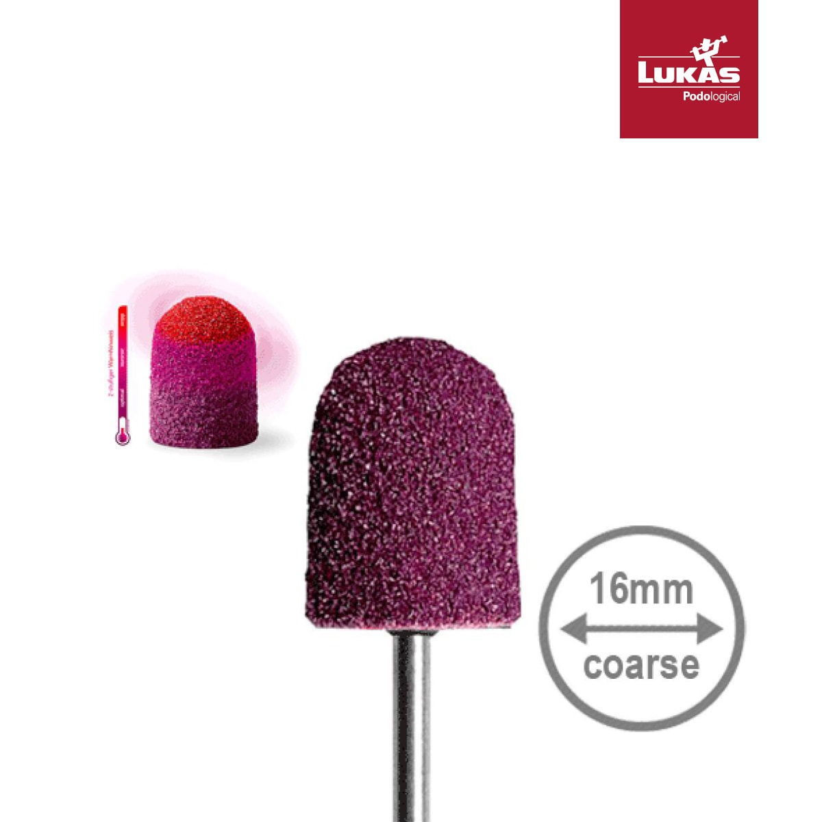 lukas-sk-thermo-abrasive-caps-16mm-80grit-A21080162080 LUKAS SK THERMO Καπελάκια Ποδολογίας 16mm 80 Grit Coarse Στρογγυλά