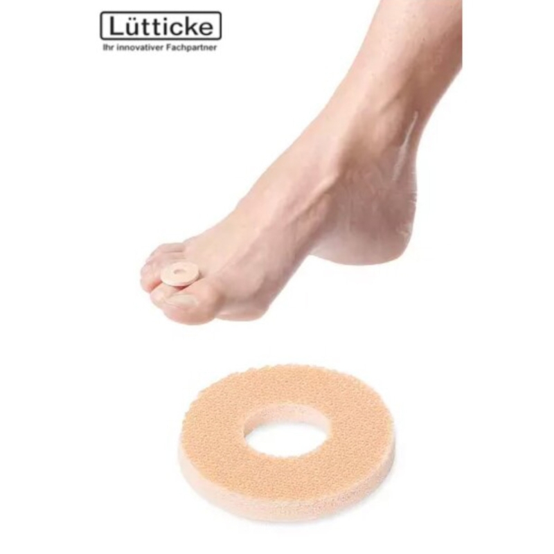 Εφαρμογή Lütticke Στρογγυλού Επιθέματος σε δάχτυλο ποδιού