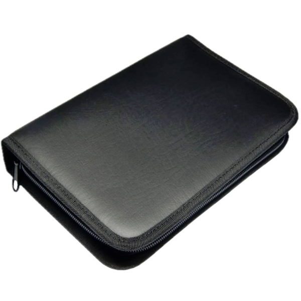 Μαύρη θήκη εργαλείων ποδολογίας Lütticke από τεχνητό δέρμα με φερμουάρ