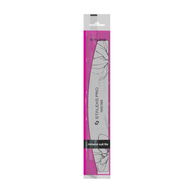 Σφραγισμένη συσκευασία λίμας νυχιών Staleks Pro Expert NFE-40 μισοφέγγαρο