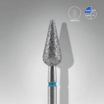 Κεφαλή φρέζας διαμαντιού Staleks Pro FA100B050/12 Pointed Pear μεσαίας τραχύτητας (μπλε) λεπτομέρεια