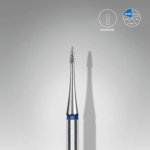 Κεφαλή φρέζας διαμαντιού Staleks Pro FA12B010/3 Mini Flame μεσαίας τραχύτητας (μπλε) λεπτομέρεια