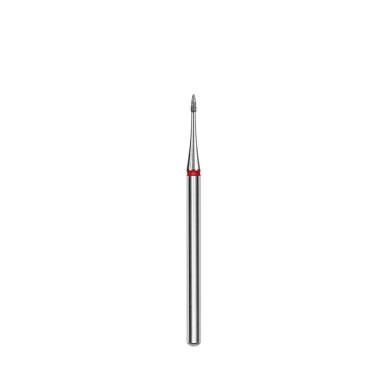 Φρέζα διαμαντιού STALEKS PRO FA12R010/3 σχήμα Mini Flame με κόκκινο δακτύλιο 1mm
