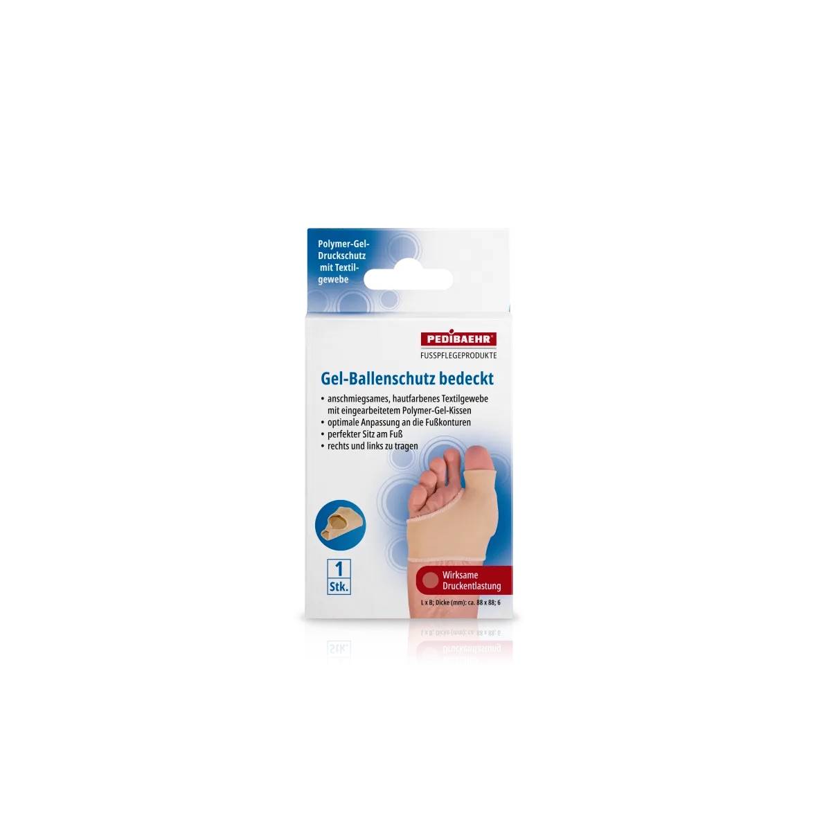 syskevasia-yfasmatino-epithema-kotsi-13674 Συσκευασία PEDIBAEHR Gel-Ballenschutz bedeckt 1 τεμάχιο