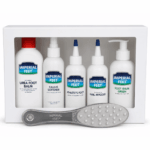Συσκευασία δώρου Imperial Feet Pedicure Set X5 που περιλαμβάνει 5 θεραπευτικά προϊόντα περιποίησης ποδιών και δώρο μια επαγγελματική μεταλλική ράσπα.