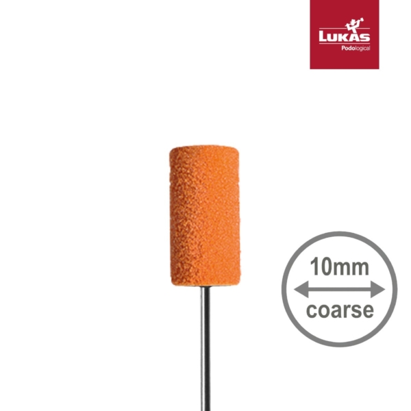 LUKAS SK PODO Καπελάκια Ποδολογίας 10mm 80 Grit Κυλινδρικά Πορτοκαλί