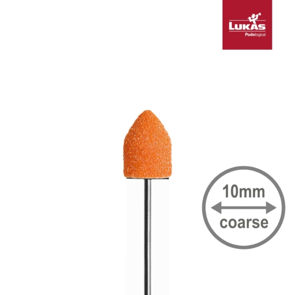 LUKAS SK PODO Καπελάκια Ποδολογίας 10mm 80 Grit Μυτερά Πορτοκαλί
