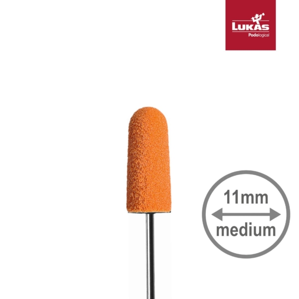 LUKAS SK PODO Καπελάκια Ποδολογίας 11mm 150 Grit Κωνικά Πορτοκαλί