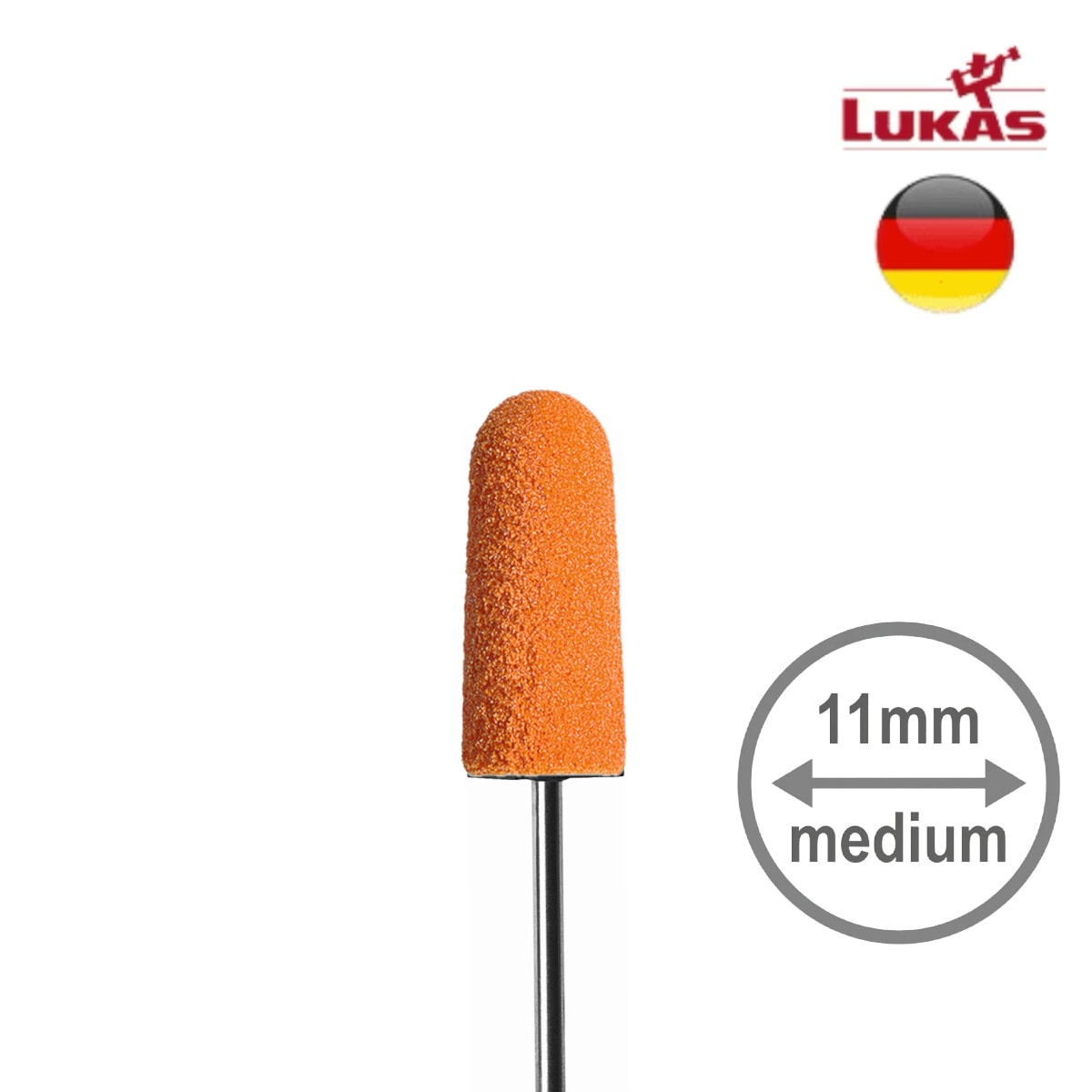 lukas-sk-podo-abrasive-caps-11mm-150grit-conical-orange-podiatry-A2110112150 LUKAS SK PODO Καπελάκια Ποδολογίας 11mm 150 Grit Κωνικά Πορτοκαλί
