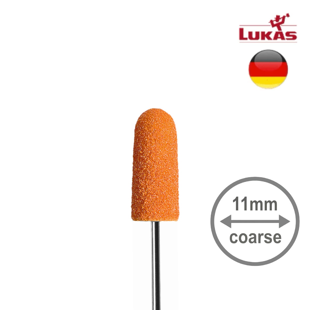 lukas-sk-podo-abrasive-caps-11mm-80grit-conical-orange-podiatry-A2110112080 LUKAS SK PODO Καπελάκια Ποδολογίας 11mm 80 Grit Κωνικά Πορτοκαλί