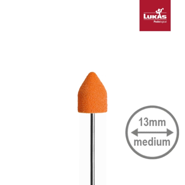 LUKAS SK PODO Καπελάκια Ποδολογίας 13mm 150 Grit Μυτερά Πορτοκαλί