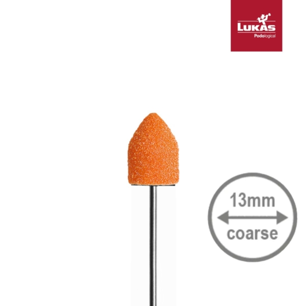 LUKAS SK PODO Καπελάκια Ποδολογίας 13mm 80 Grit Μυτερά Πορτοκαλί