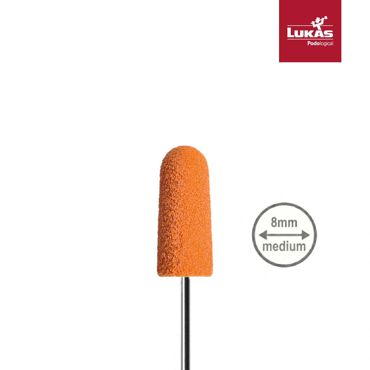 lukas-sk-podo-abrasive-caps-8mm-150grit-conical-A2110082150 LUKAS SK PODO Καπελάκια Ποδολογίας 8mm 150 Grit Κωνικά Πορτοκαλί