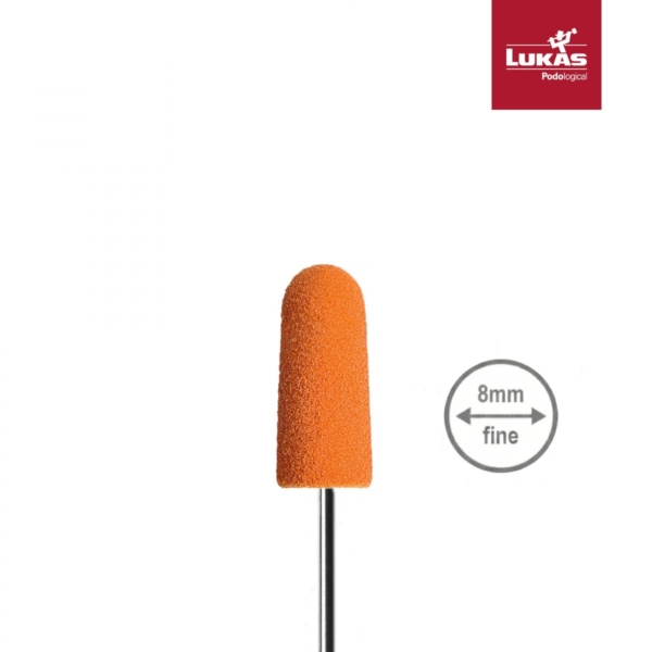 LUKAS SK PODO Καπελάκια Ποδολογίας 8mm 320 Grit Κωνικά Πορτοκαλί