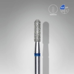 Λεπτομέρεια κεφαλής rounded cylinder φρέζας Staleks Pro με μπλε σήμανση