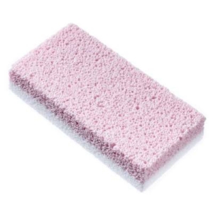 Laufwunder Hartschwamm Ροζ-Λευκήελαφρόπετρα διπλής όψης για την αφαίρεση σκληρύνσεων στα πόδια.